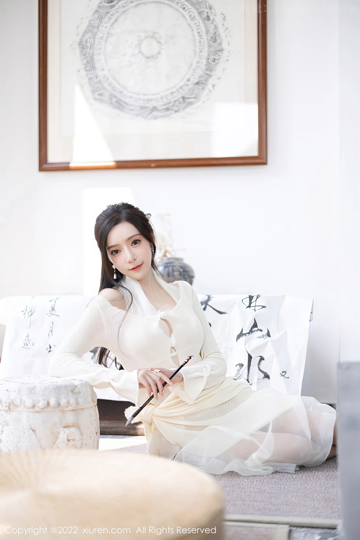 图片[6]-[XiuRen秀人网] VOL.5846 女神王馨瑶yanni性感白色连衣裙配超薄肉丝秀翘臀美腿诱惑写真87P-秀人网官方网站